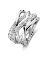 Naiomy Silver Bague en Argent sertie de zirconium T56