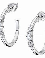 Lotus Silver Boucles d'oreilles en argent rhodié et cristaux de Swarovski