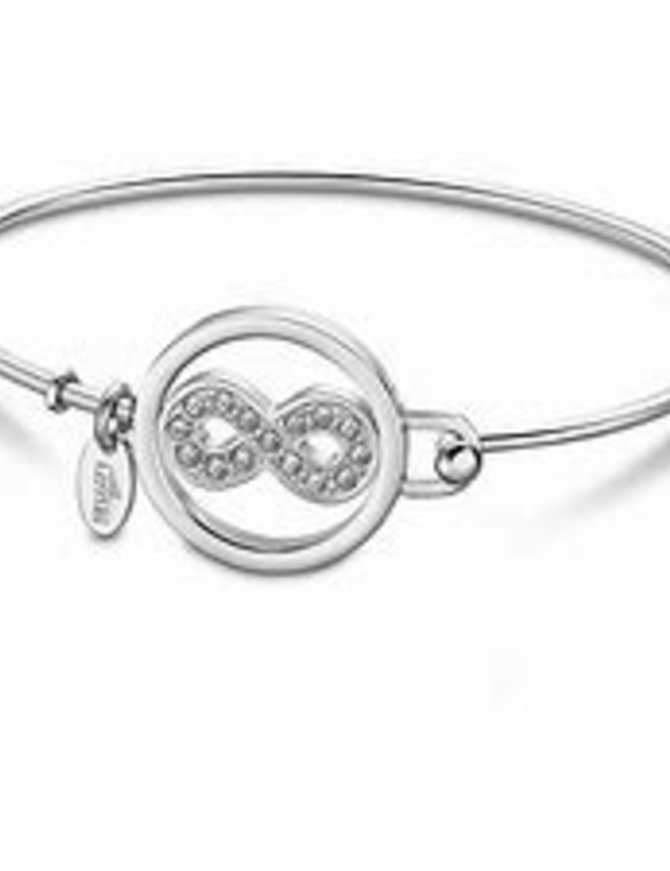 Lotus Style Bracelet en acier serti de zirconium