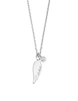 Naiomy Princess Collier et pendentif  Ailes d'Ange en argent rhodié