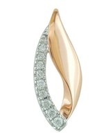 J&A  1970 Pendentif en Or Rose et Diamants