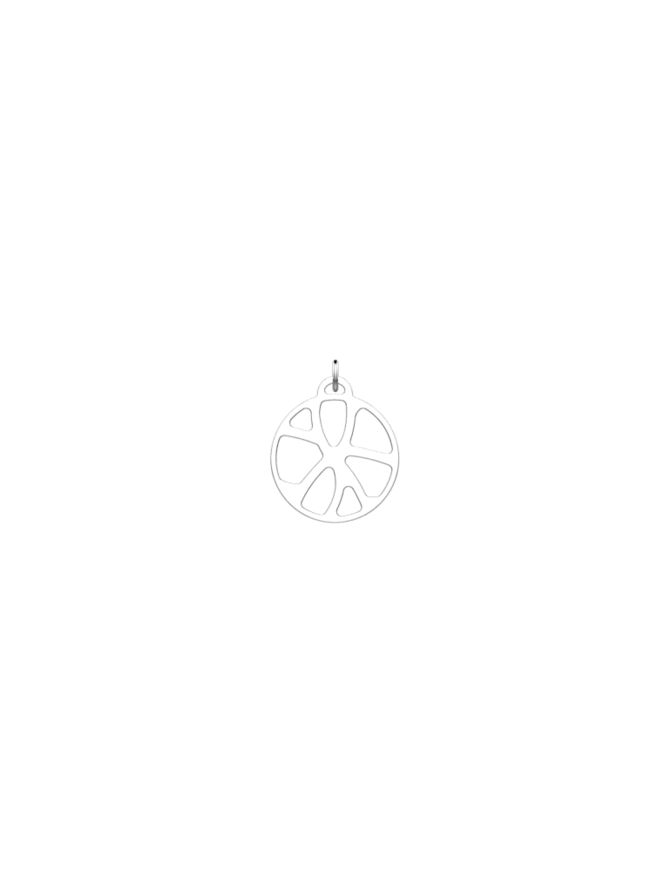 Les Georgette Pendentif Nénuphar Rond 16 mm argent