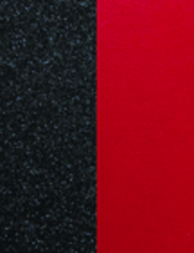Les Georgette Cuir pour Boucles d'Oreilles Paillettes noires/Rouge