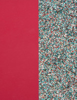 Les Georgette Cuir Framboise soft/Paillettes multicolores