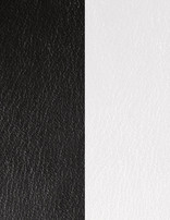 Les Georgette Cuir Boucles d'Oreilles Noir/Blanc