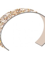 Les Georgette Cuir 14 mm Crème/Paillettes dorées