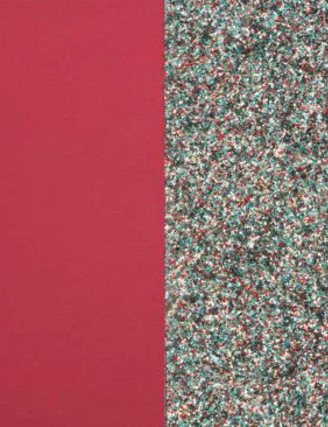 Les Georgette Cuir 14 mm Framboise /Paillettes multicolores