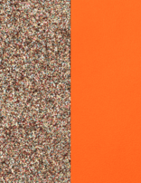 Les Georgette Cuir 14 mm Paillettes multicolores/Tangerine