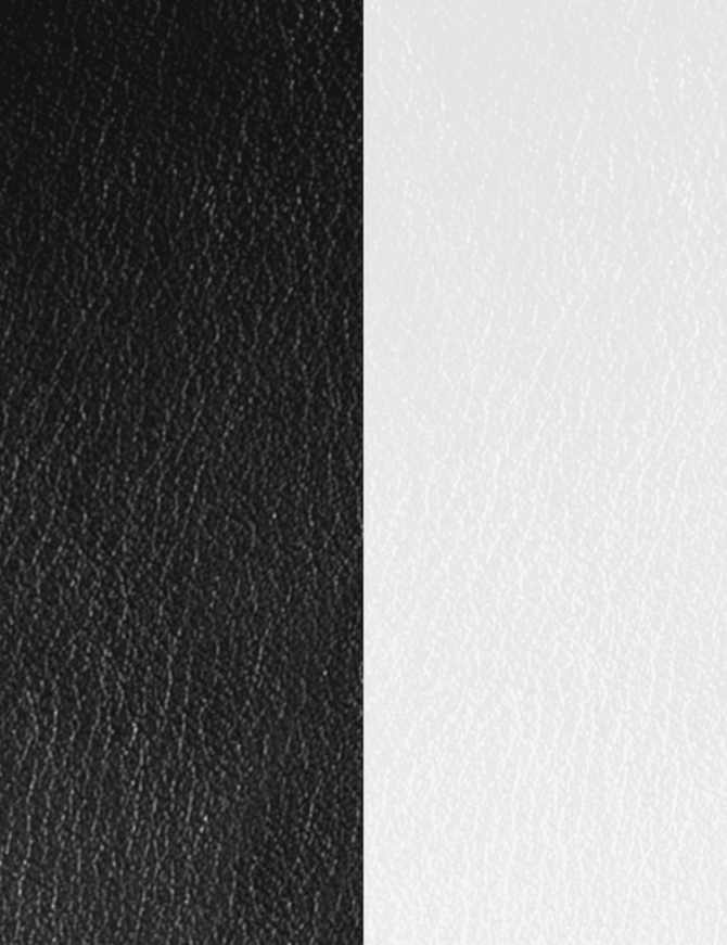 Les Georgette Cuir 14 mm Noir/Blanc