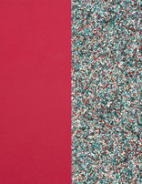 Les Georgette Cuir 40 mm framboise soft/paillettes multicolores