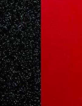 Les Georgette GEO Cuir BO 30 mm Paillettes noires/Rouge