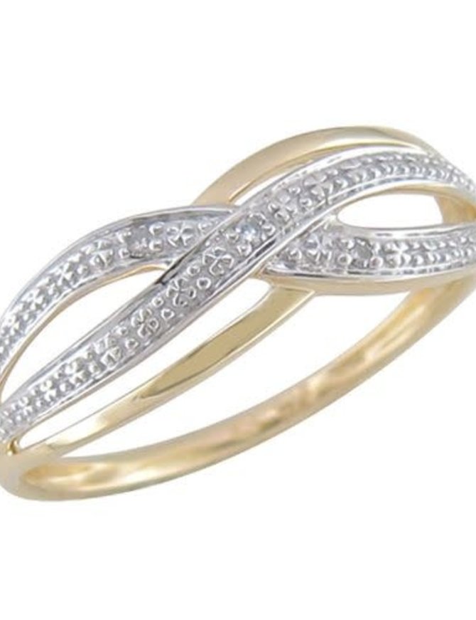 J&A  1970 Bague or blanc 3 DIA 0.02/H-18K1.85