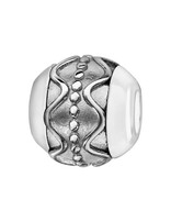 Thabora Charms boule céramique blanche  argent