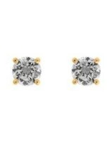 Beheyt Boucles d’oreilles Solitaire Or Jaune 18K