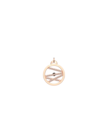 Les Georgette Pendentif Liens Rose Doré 16mm