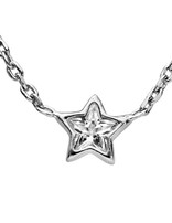 Thabora Collier Argent  Etoile Oxyde blanc  37 + 3 cm