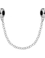 Thabora Chainette de sécurité argent rhodié 55 mm avec stopper