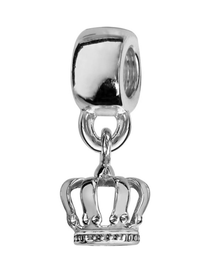 Thabora Charms coulissant argent rhodié suspendu couronne