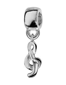 Thabora Charms coulissant argent rhodié suspendu Clef de sol