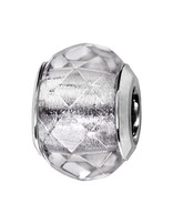Thabora Charms coulissant argent rhodié verre facette blanc transparent (KIT9)