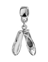 Thabora Charms coulissant paire de chausson de danse argent rhodié