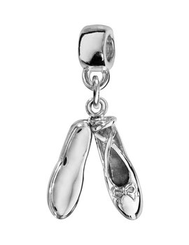 Thabora Charms coulissant paire de chausson de danse argent rhodié