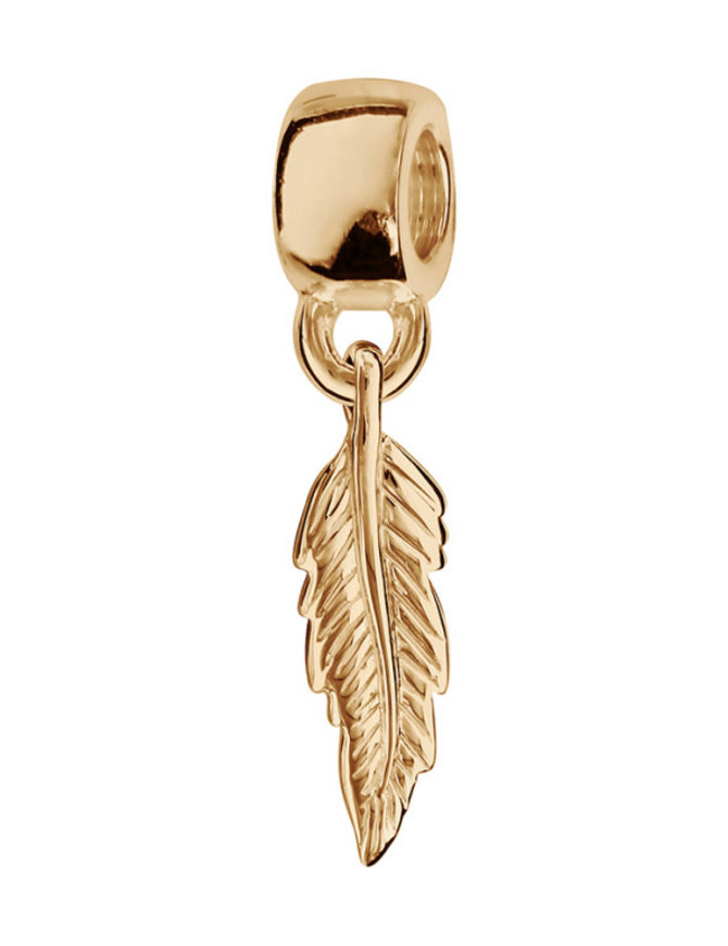 Thabora Charms coulissant plaqué or plume suspendue (KIT8)