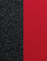 Les Georgette Cuir Boucles d'oreilles  30 mm Paillettes noires/Rouge