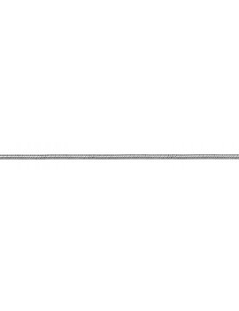 Thabora Bracelet argent rhodié chaine tube serpent pour coulissant 21 cms fermoir prestige