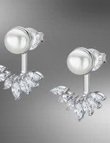 Lotus Silver Boucles d'oreilles Lotus argent Blé + perle