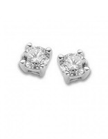 J&A  1970 Boucles d'oreilles or blanc 18 carats en diamants