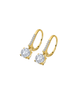 Lotus Silver Boucles d'oreilles Lotus Silver Charmed Lady sertie zirconium