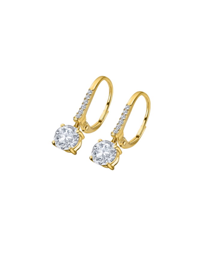 Lotus Silver Boucles d'oreilles Lotus Silver Charmed Lady sertie zirconium