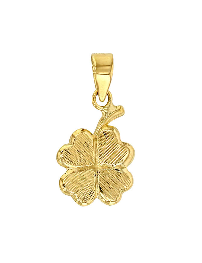 Pendentif or jaune 18ct trèfle