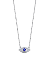 Lotus Silver Collier Oeil Argent Rhodié