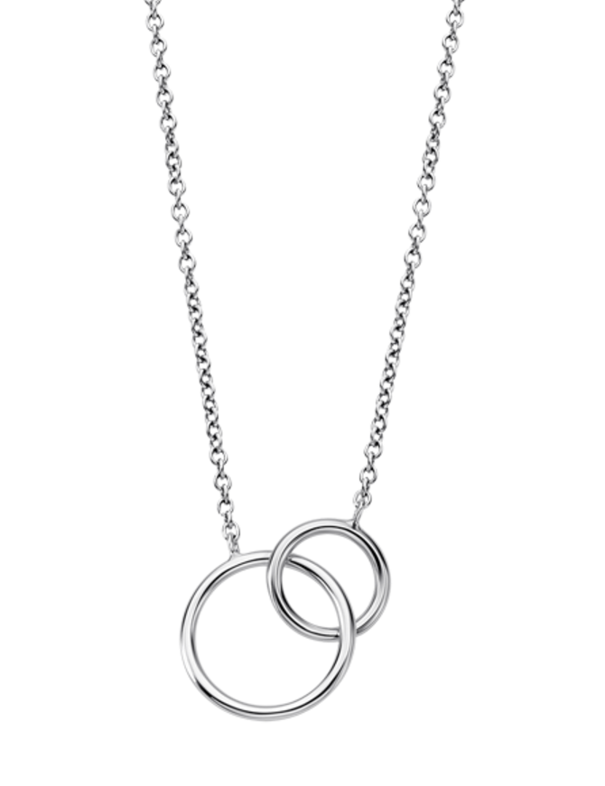 Lotus Silver Collier  Double Cercle Lotus Silver