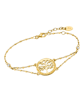 Lotus Silver Bracelet Arbre de vie Argent Doré