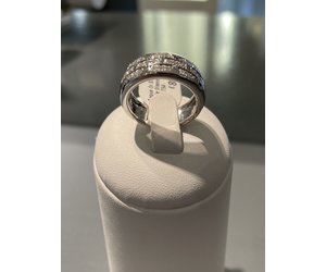 Bague En Or Blanc 18 Carats Sertie De Diamants Naturels Taille 54 - Neuf Avec étiquettes, Style Cocktail