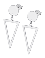 Lotus Silver Boucles d'Oreilles Argent Triangle