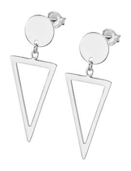 Lotus Silver Boucles d'Oreilles Argent Triangle