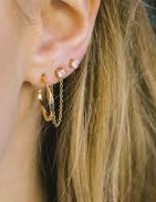 Sif Jakobs Simple boucles d'oreilles chainette rosé
