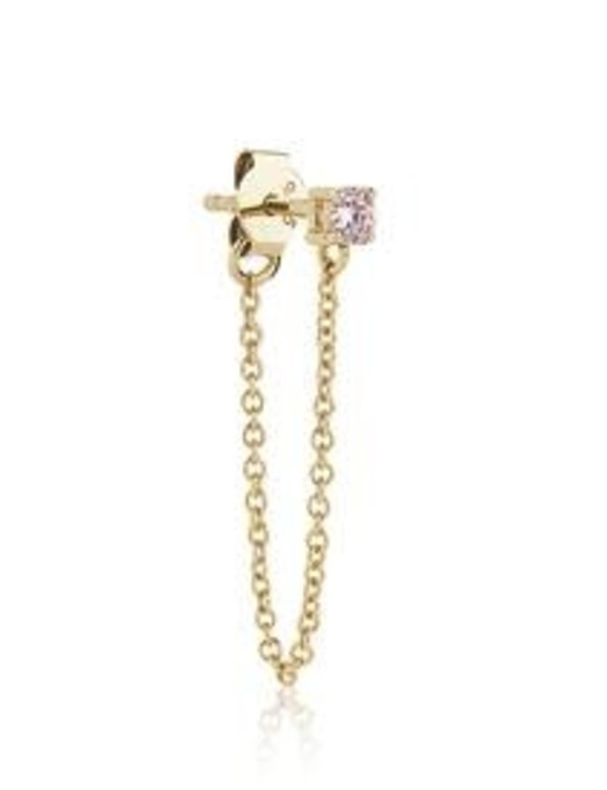 Sif Jakobs Simple boucles d'oreilles chainette rosé