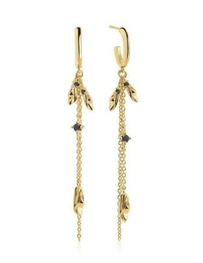 Sif Jakobs Boucles d'Oreilles Pendantes Argent plaqué Or 18K