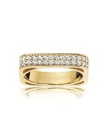 Sif Jakobs Bague Carré Sif Jacobs Argent Plaqué Or 18K T54