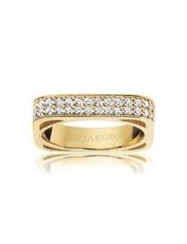 Sif Jakobs Bague Carré Sif Jacobs Argent Plaqué Or 18K T54