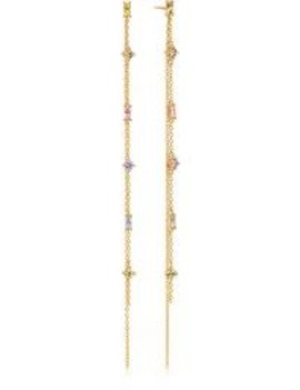 Sif Jakobs Boucles d'Oreilles Argent Plaqué Or 18K Chaine double