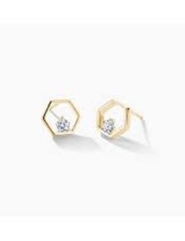 FJF Jewellery Boucles d'Oreilles  FJF Argent Plaqué Or 18K Pentagones