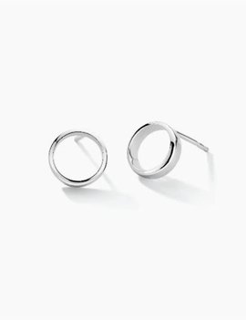 FJF Jewellery Boucles d'Oreilles Argent Rhodié Cercle