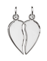 Thabora Pendentif Argent Coeur à partager