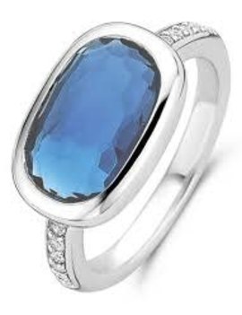 Ti Sento Bague Argent et Cristal Bleu Ti Sento Taille 54